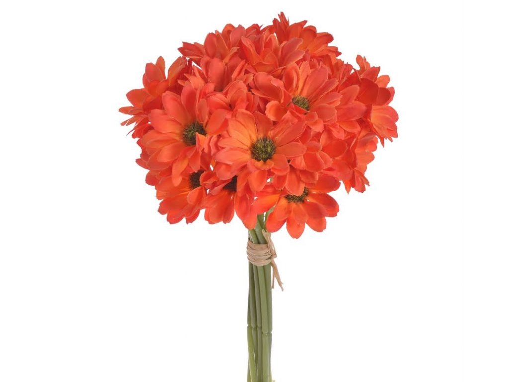 Umělé květiny kopretiny oranžové